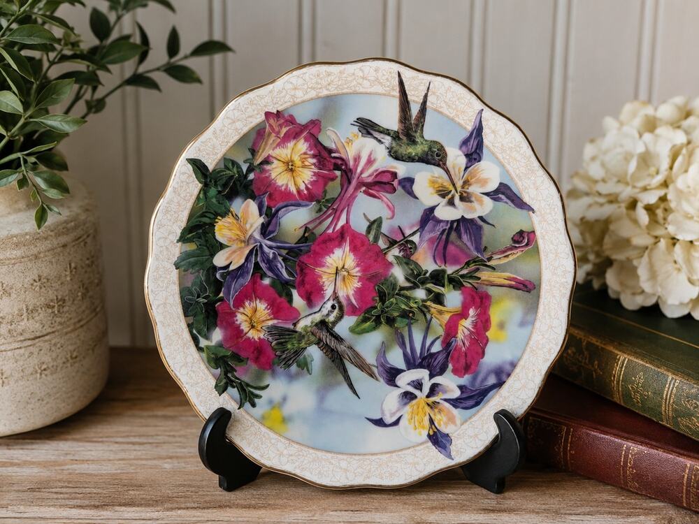 Bradford Exchange Perfect Harmony Hummingbird Plate Janene Grende 1996 Limited